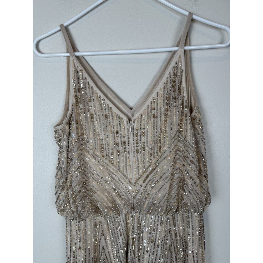 BHLDN Cream Fidelia Beaded Maxi Dress Oyster Sz 6 Anthropologie Wedding Gown - Picture 8 of 13